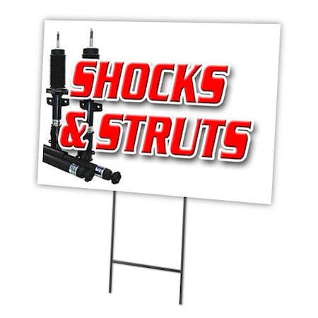 Signmission Shocks&Struts Yard Sign & Stake outdoor plastic coroplast window, C-1216 Shocks&Struts C-1216 Shocks&Struts
